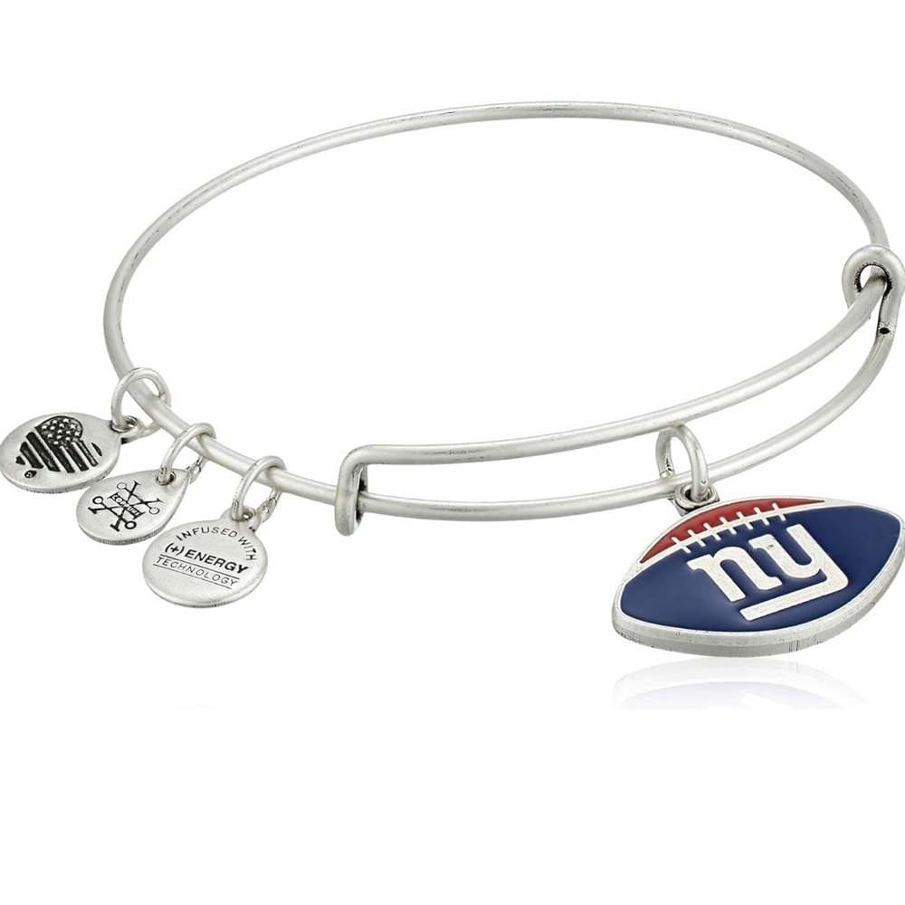 NWOT Alex and Ani Color Infusion New York Giants Football II Bangle